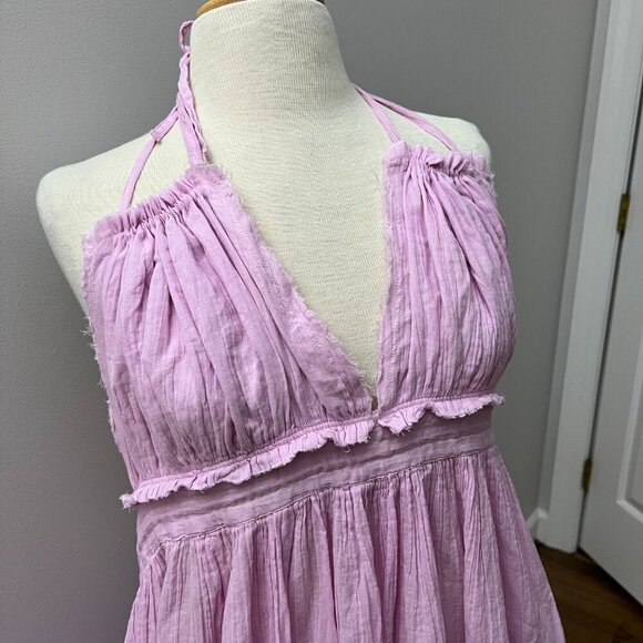 NEW Free People Lilac Babydoll 100 Degree Dress Sz M - Picture 12 of 16
